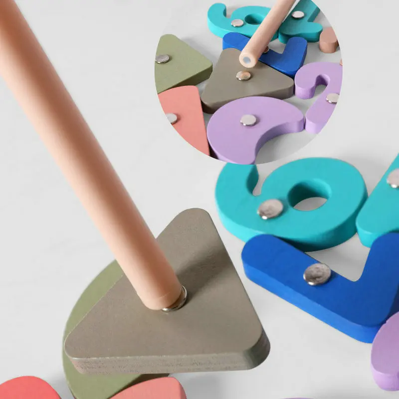 Пазлы 3d 5 в 1 детские набор из мультфильма T word деревянные магнитные приборы для