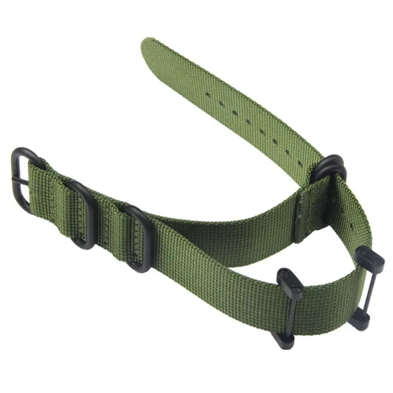 Тонкий тканый Нейлоновый Регулируемый сменный ремешок для часов с двойным