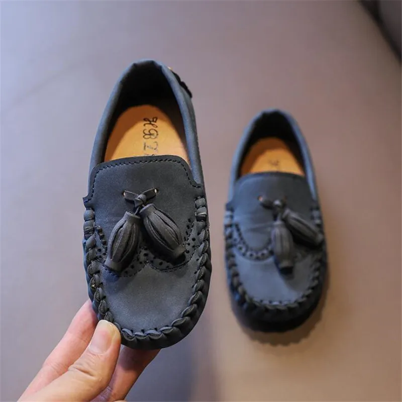 Children Leather Designer Loafers Kids Party Wedding Flats Shoes Slip-on Toddler Tassels Moccasins |