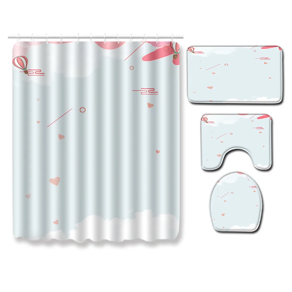 Zeegle набор штор для унитаза коврик ванной нескользящий комнаты душа чехол сиденья