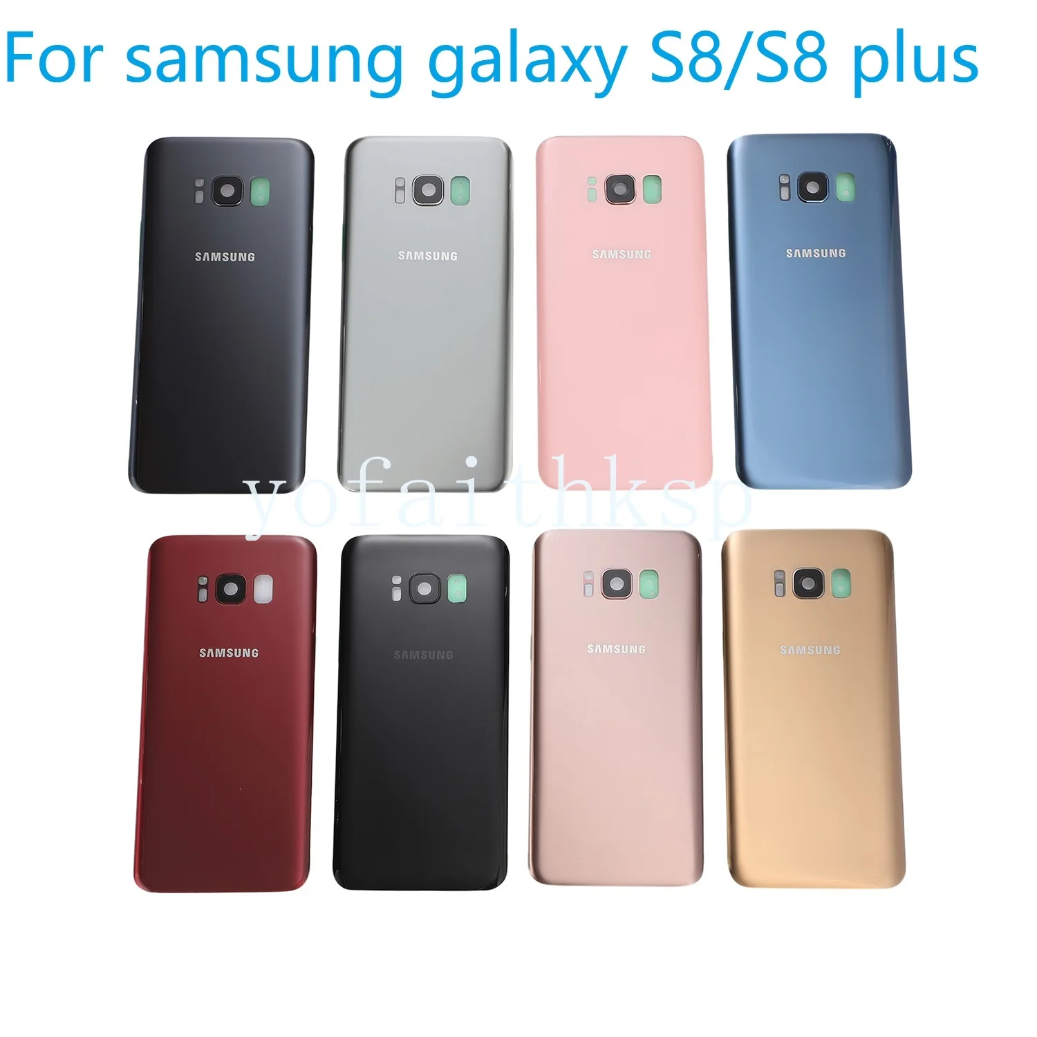 

Back Glass Replacement For Samsung Galaxy S8 S8 plus Battery Cover Rear Door Housing Case Camera Glass Lens Frame