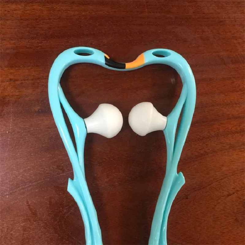 

Swan shape Neck massage tool Fitness Cervical Massager Hand Roller Massager Neck and Shoulder Therapeutic Dual Trigger Point