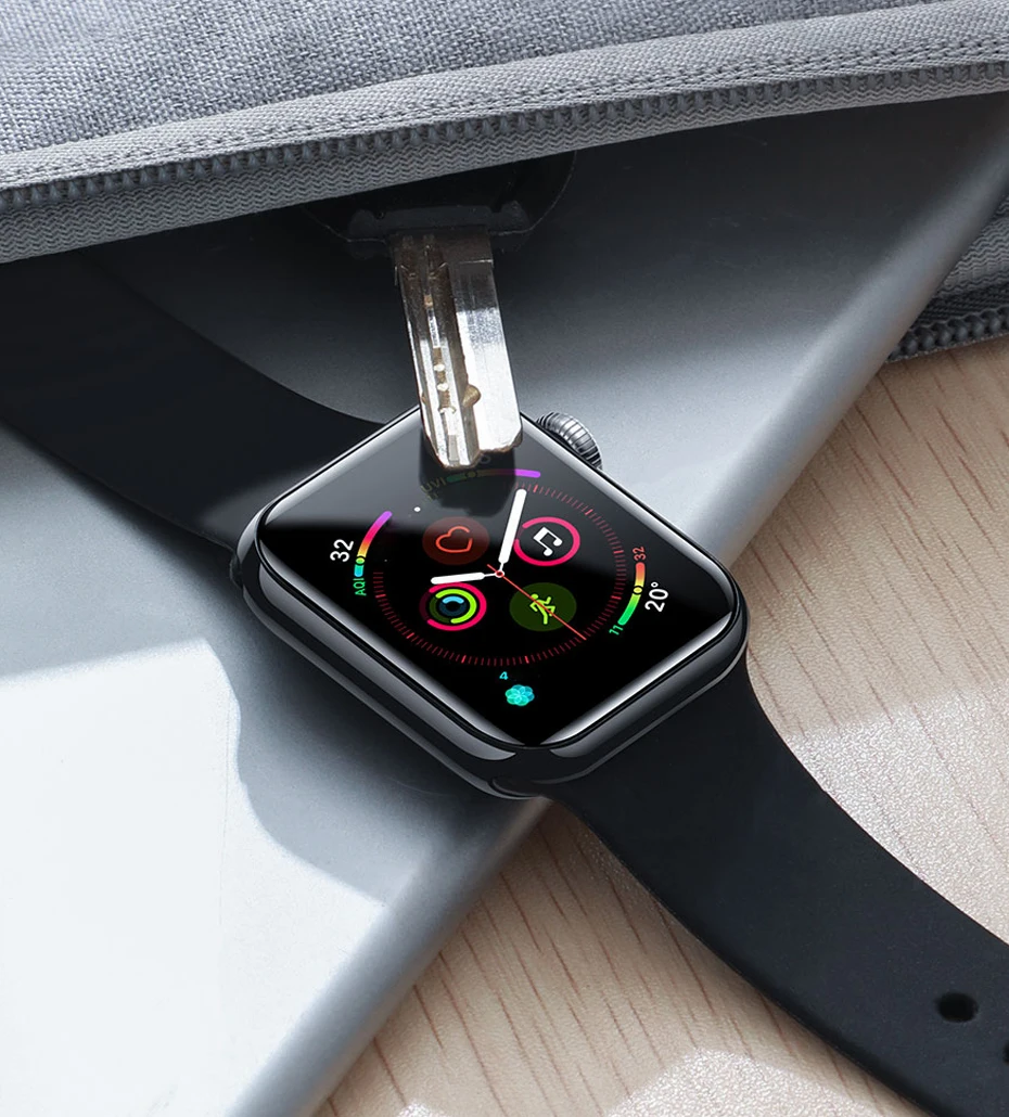 Мягкое закаленное стекло Baseus 0,2 мм для iWatch 4 40 44 мм 3D изогнутое полное покрытие Защитная пленка для iWatch 3 2 1 38 42 мм стекло