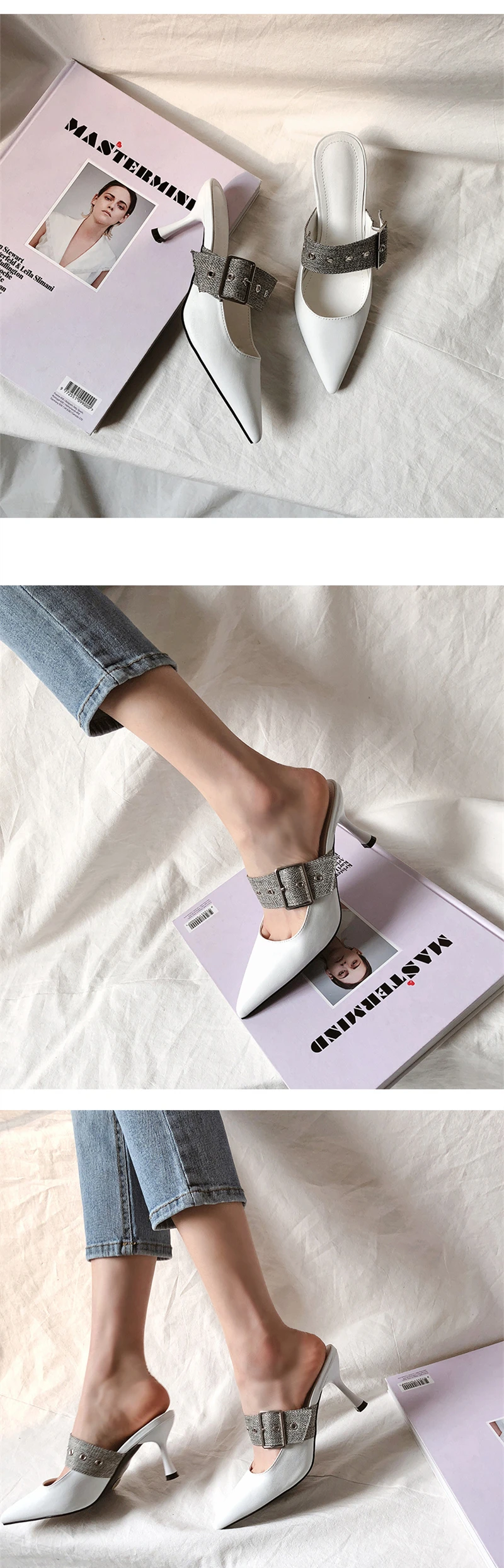 Spring new women's pointed heel shoes