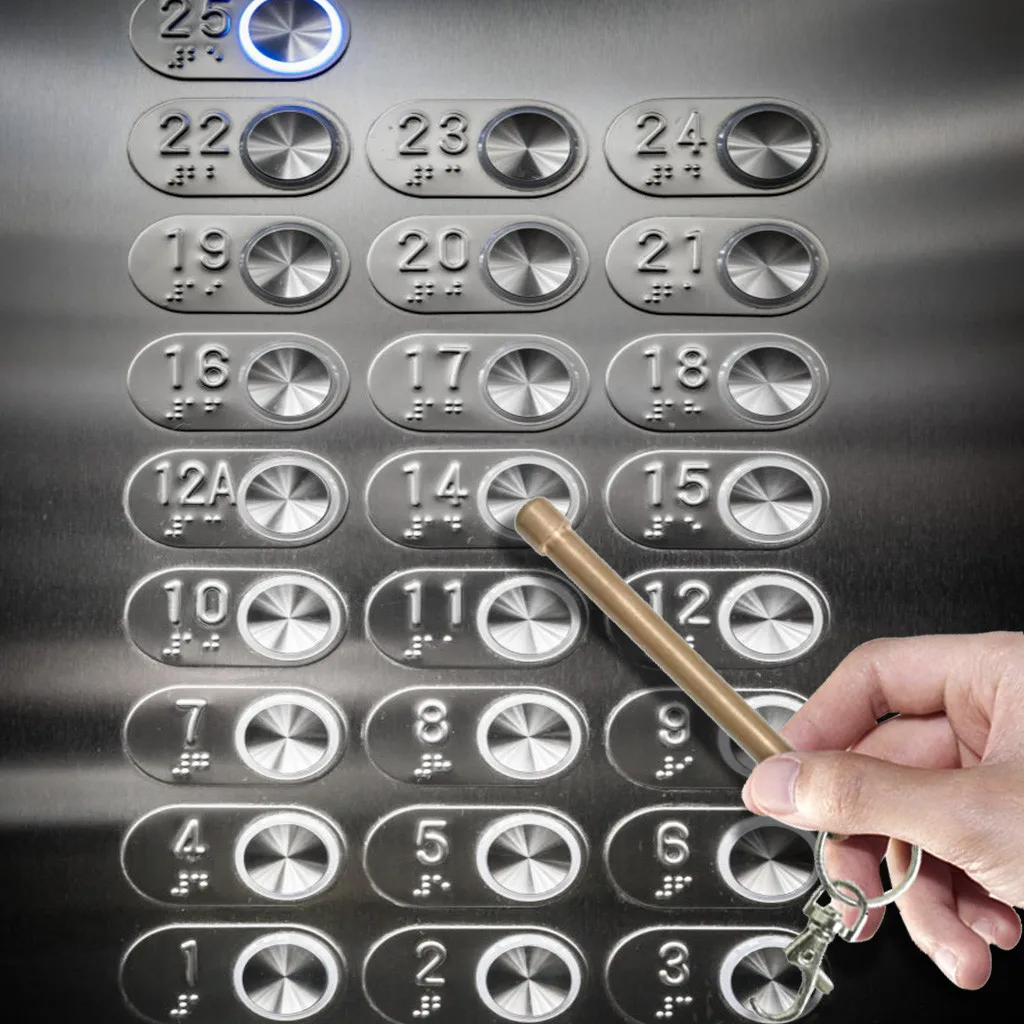 Открыватель двери Бесконтактный золотистый латунный для мыла|Ручка двери| |