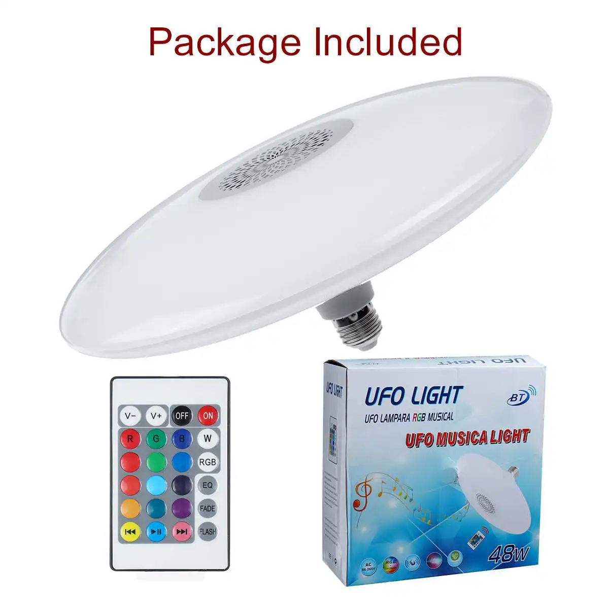 

45W Modern RGB LED Ceiling Lights Home Lighting APP bluetooth Music Light E27 Bedroom Lamps Smart Ceiling Lamp+Remote Control