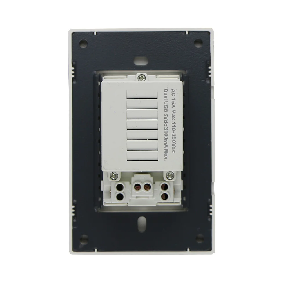 

US 120 Style Socket,3.1A Wall Socket Dual USB Port Power Adapter Outlets Panel Universal Plug,Tamper Resistant Duplex Receptacle