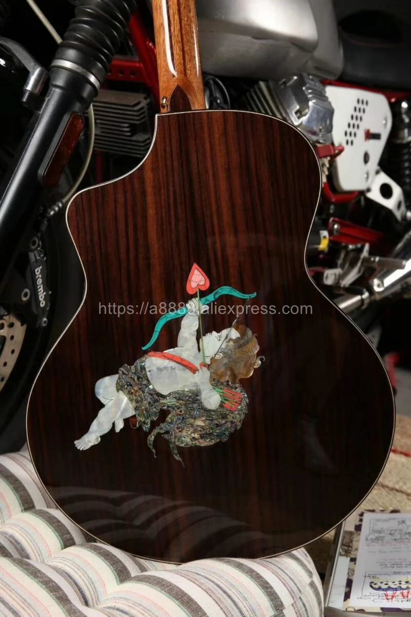 Профессиональная Гитара 41 &quotCutaway Джамбо гитара с твердой еловой