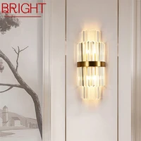 bright simple wall lamp modern led indoor crystal light sconces fixtures decorative for home bedroom