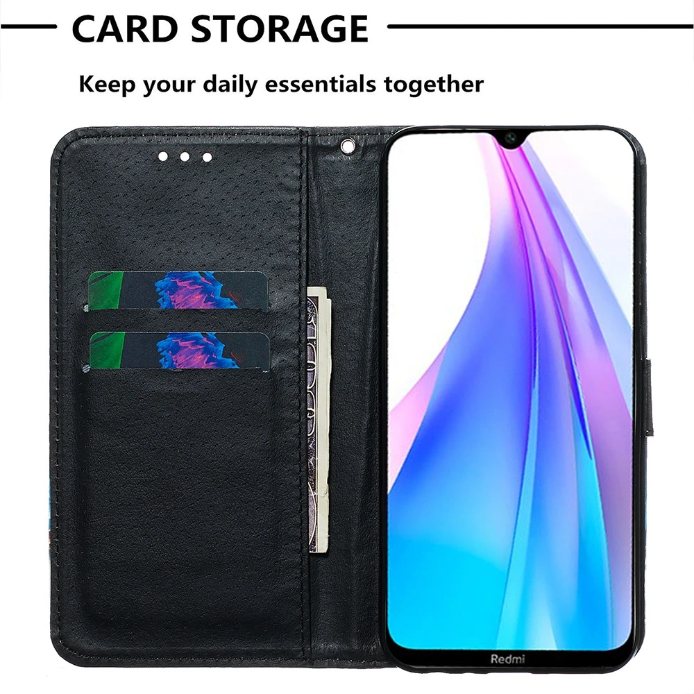 Флип чехол для Redmi Note 8T кожаный Xiaomi 8 7 Pro 8A 3D бумажник Магнитный телефона|Бамперы| |