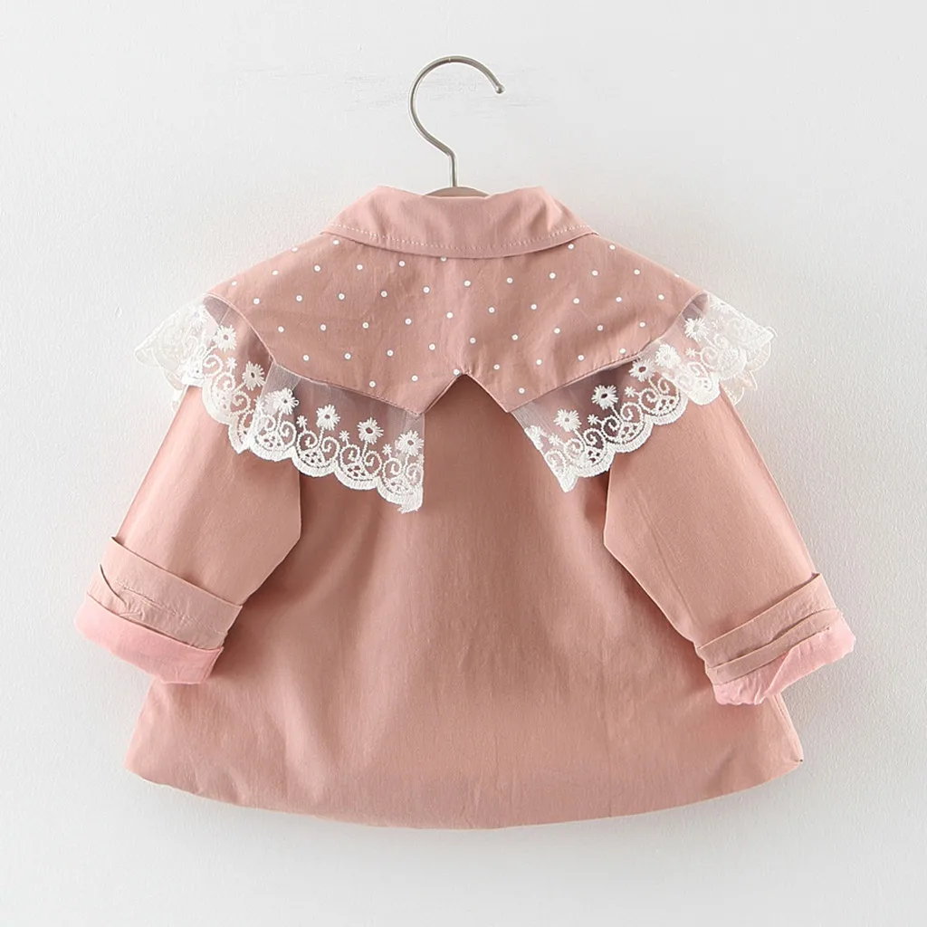 Детский плащ Одежда для маленьких девочек Однотонное ветрозащитное пальто с