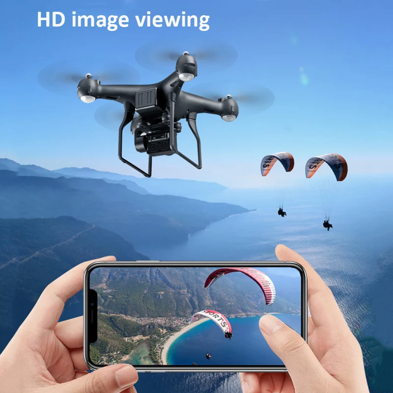 Радиоуправляемый вертолет складной Дрон wifi FPV с камерой ESC 4K HD 1080P Радиоуправляемый Дрон четырехосевой воздушный пульт дистанционного управления Квадрокоптер самолет