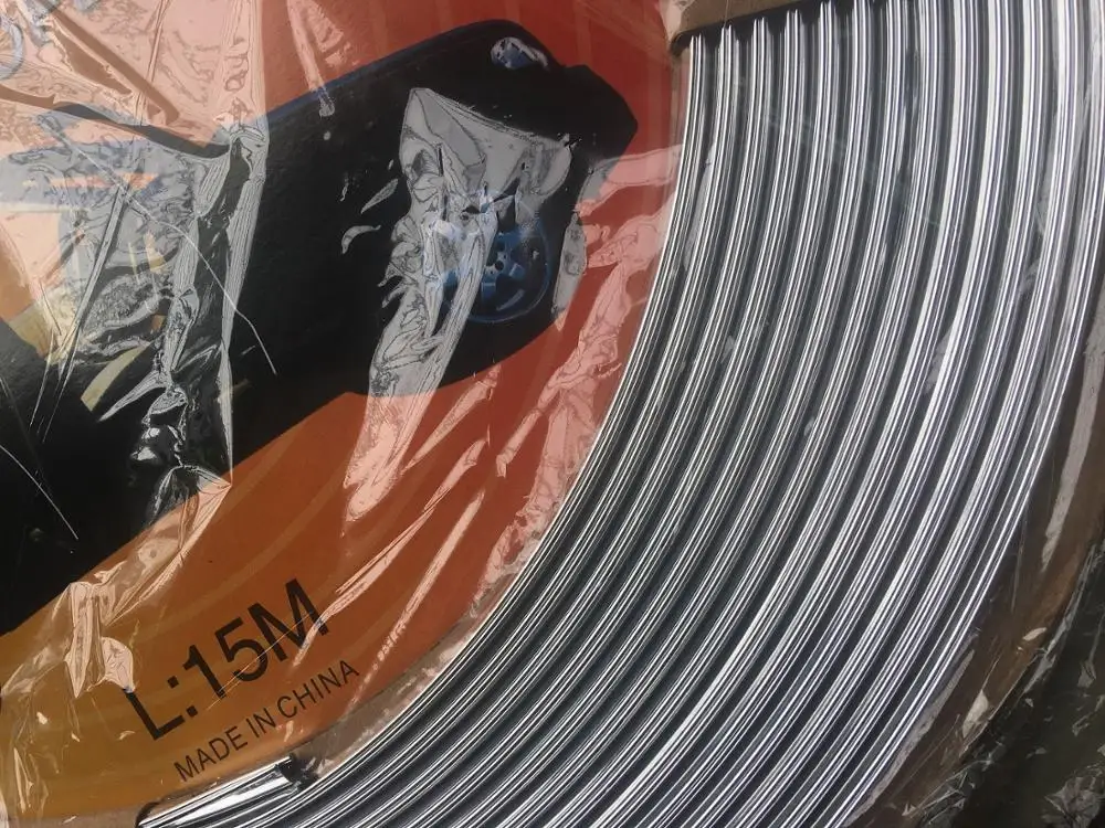 15 м &quotU&quot стиль 6 мм серебристо-черный хромированный край автомобильной двери