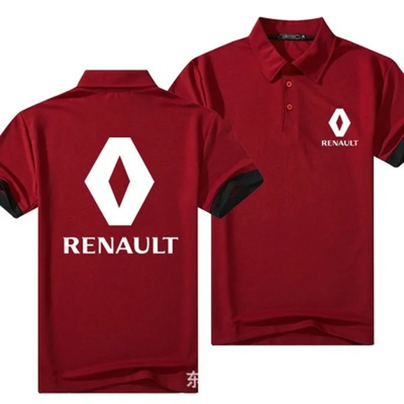 

Summer for Renault short Sleeve Polo Shirt men Turn-over Collar fashion casual Slim Breathable Solid Color Business polo shirF3
