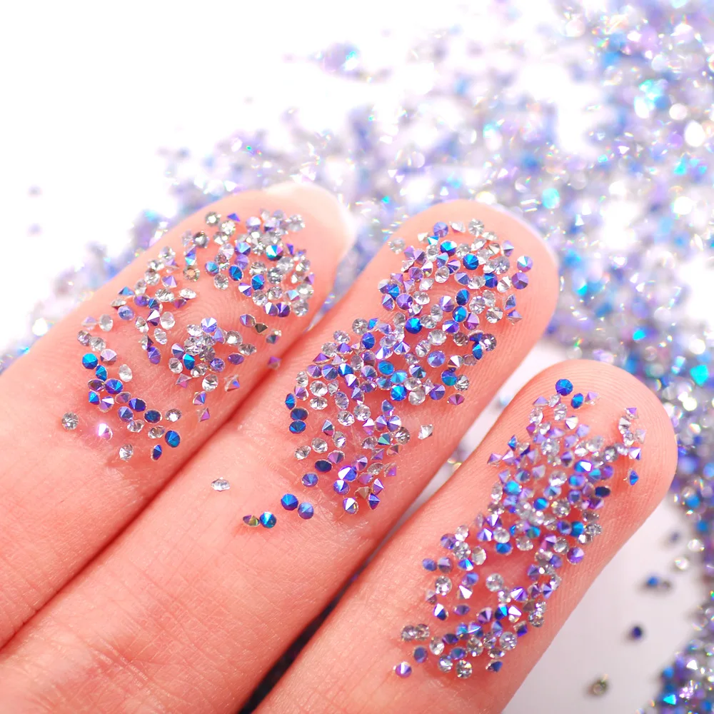 1440 шт./пакет хрустальные Маленькие стразы для маникюра стеклянные шарики микро