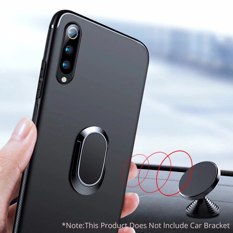 Силиконовый чехол Tsimak для Xiaomi mi 9 SE mi 8 mi 6 Red mi Note 7 Pro GO Cover 360 Автомобильный держатель с кольцом на палец противоударный чехол для задней панели телефона