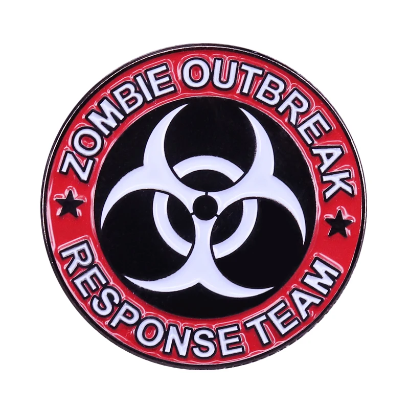 Bio hazard quarantine sign badge zombie theme gift