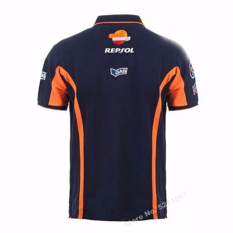 Moto gp 93 гоночная футболка Repsol мотоциклетная рубашка поло мужская с коротким