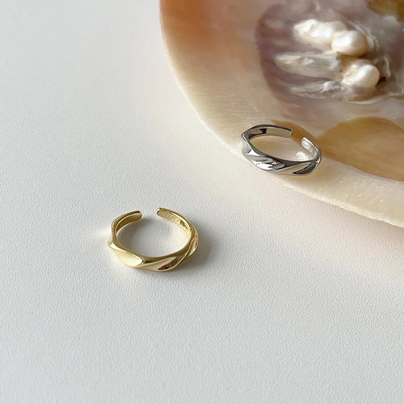 

Новинка 2021, кольцо в лаконичном стиле с контурной линией для женщин и мужчин, золотые парные кольца, открытые Регулируемые кольца, оптовая п...