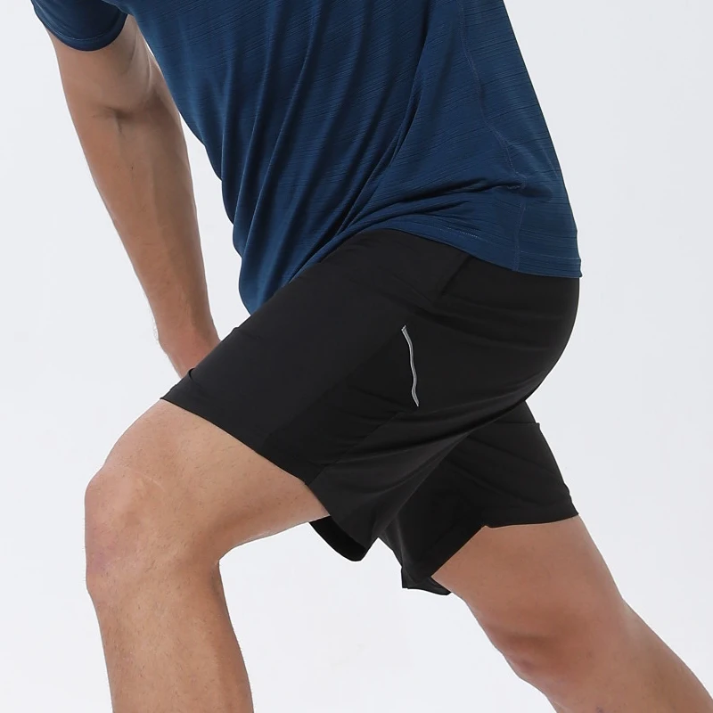Running Shorts Men Sports Jogging Zipper Pockets Shorts Men's Basketball Fitness Training Quick Dry Short Pant