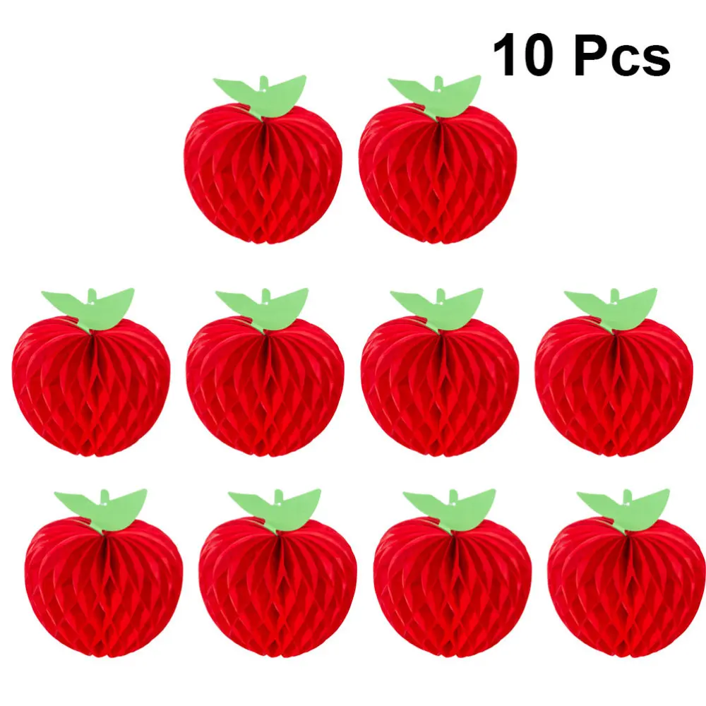 10 шт набор бумажных подвесок Экологичные многоразовые шарики для яблок ручной