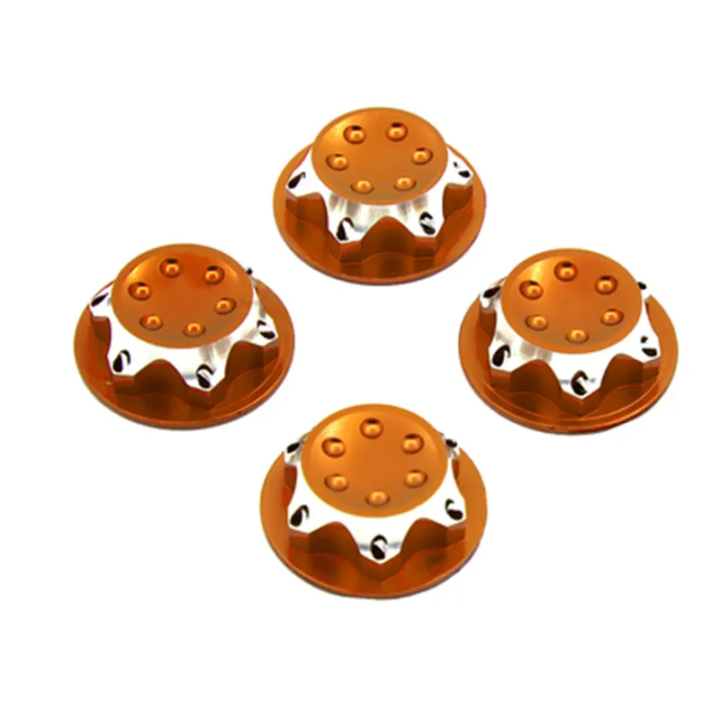 4pcs Aluminium Wheel Hub Kit Antidust Cover 17mm HEX Nut CNC For RC 1:8 Model Car Anti-skid Toy Part Supplies TEAM C | Игрушки и хобби