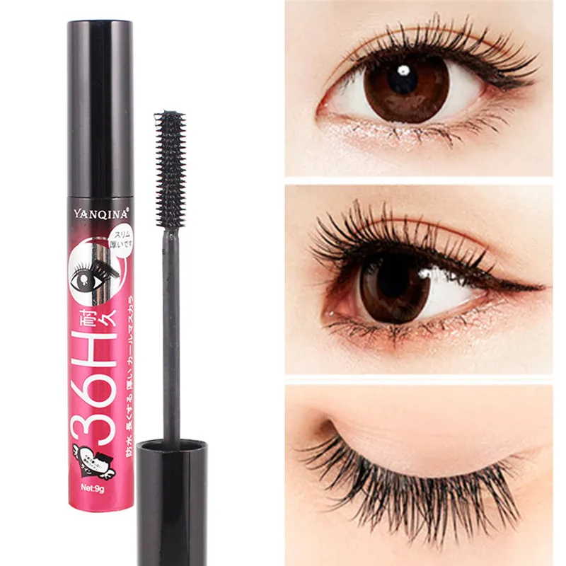 Черная тушь для ресниц водостойкая не впитывающая пот толстая натуральная