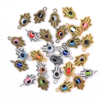 10pcs 1219mm 3 color fatima hamsa hand and 9 color evil eye spacer bead charms for diy bracelets jewelry handmade making