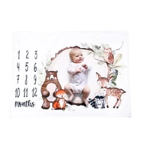 c5af baby monthly record growth milestone blanket newborn swaddle wrap photography props photo creative background cloth