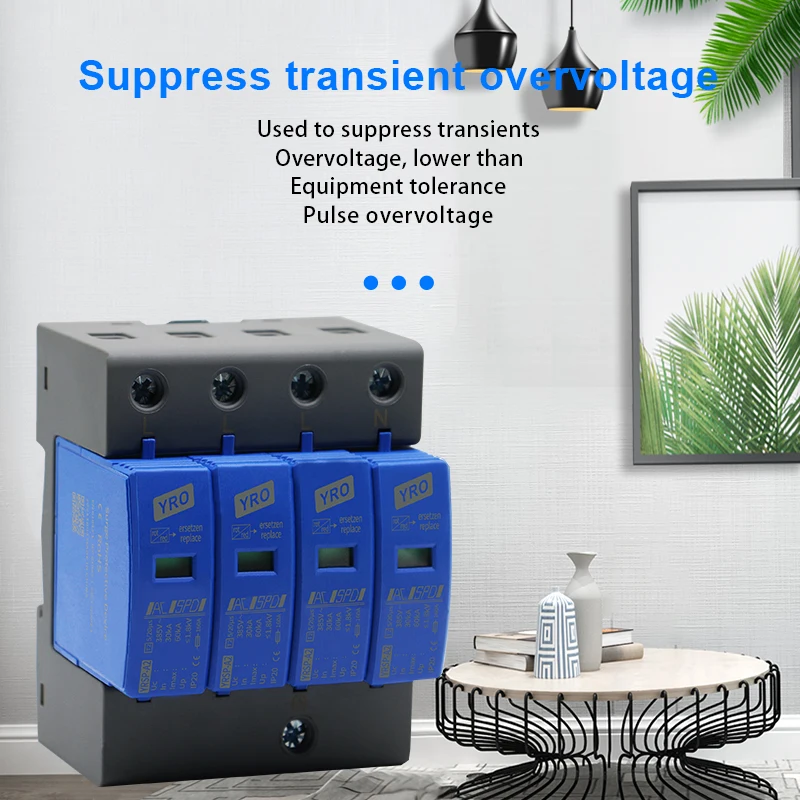 Сетевой фильтр SPD для дома 20 ка ~ 40 кА 385 в 3P |