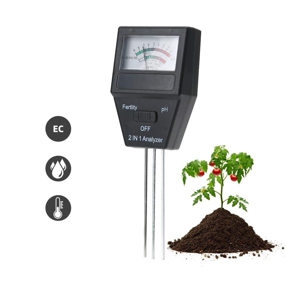 

2 in 1 Soil PH Meter Tester Moisture Monitor Fertility Testers Acidity Alkali Test Soil Fertility Analyzer Gardening Detector
