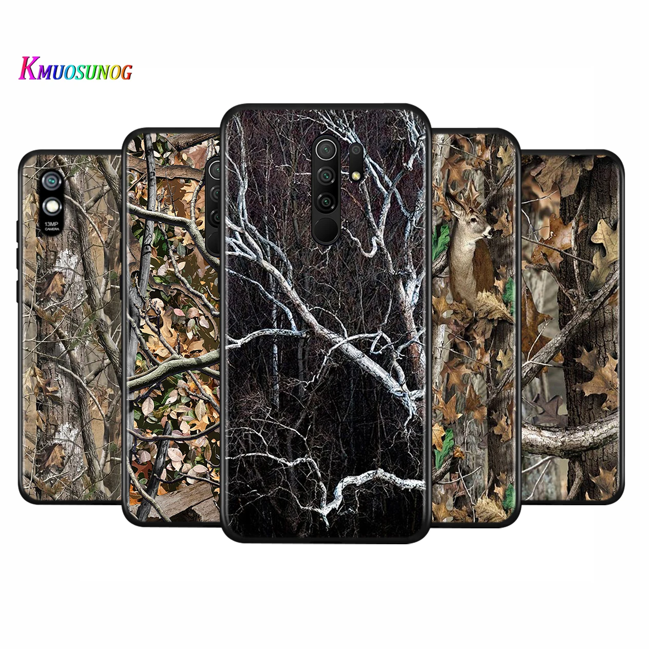 

Tree Camouflage Defoliation Silicone Cover For Xiaomi Redmi K40 K30 K30i K30S K30T K20 10X GO Y2 Y3 Pro Ultra Phone Case