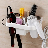 multifunction hands free hair dryer holder bathroom organizer storage rack storage box curling iron shelf forbathroom set home