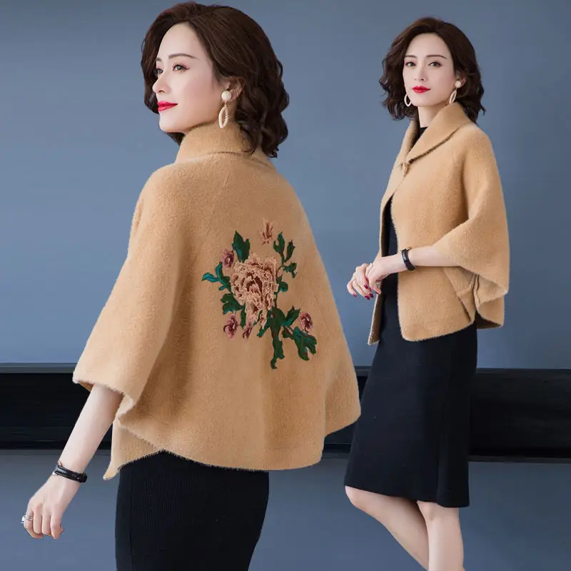 Женская шаль из искусственной норки осенне-зимняя искусственного кашемира