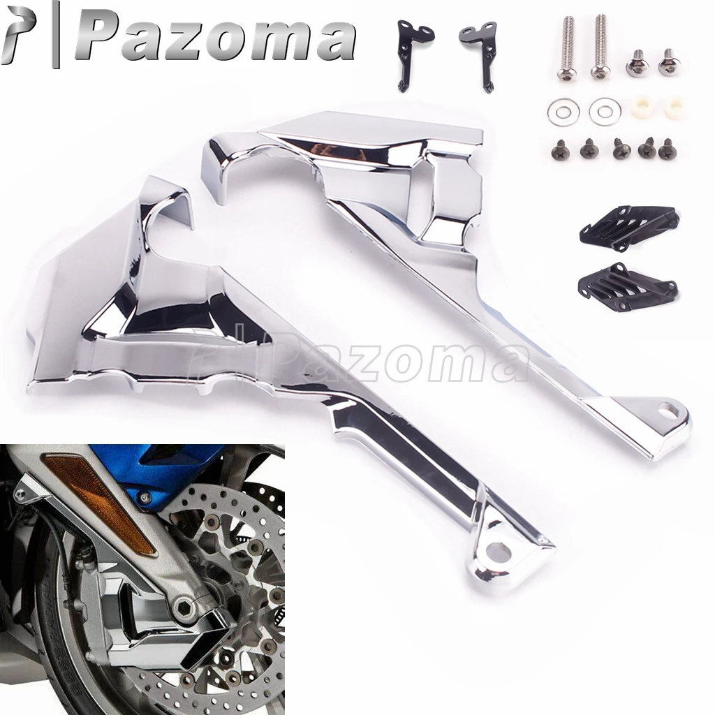 Chrome Front Motorcycle Rotor Caliper Covers For Honda Goldwing GL1800 DCT Tour Airbag 2018-2019