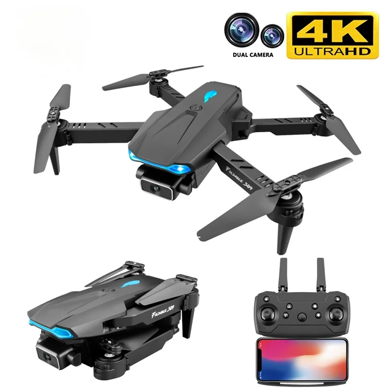 

New S89 Pro Rc Mini Drone 4k Profesional HD Dual Camera Visual Positioning 1080P WiFi Fpv Drones Helicopters Quadcopter Toys