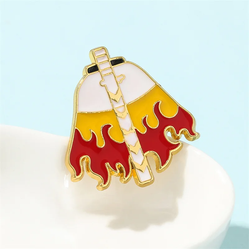 Мужская крутая личность Demon Slayer брошь &quotФакел&quot аксессуары куртка рюкзак значок