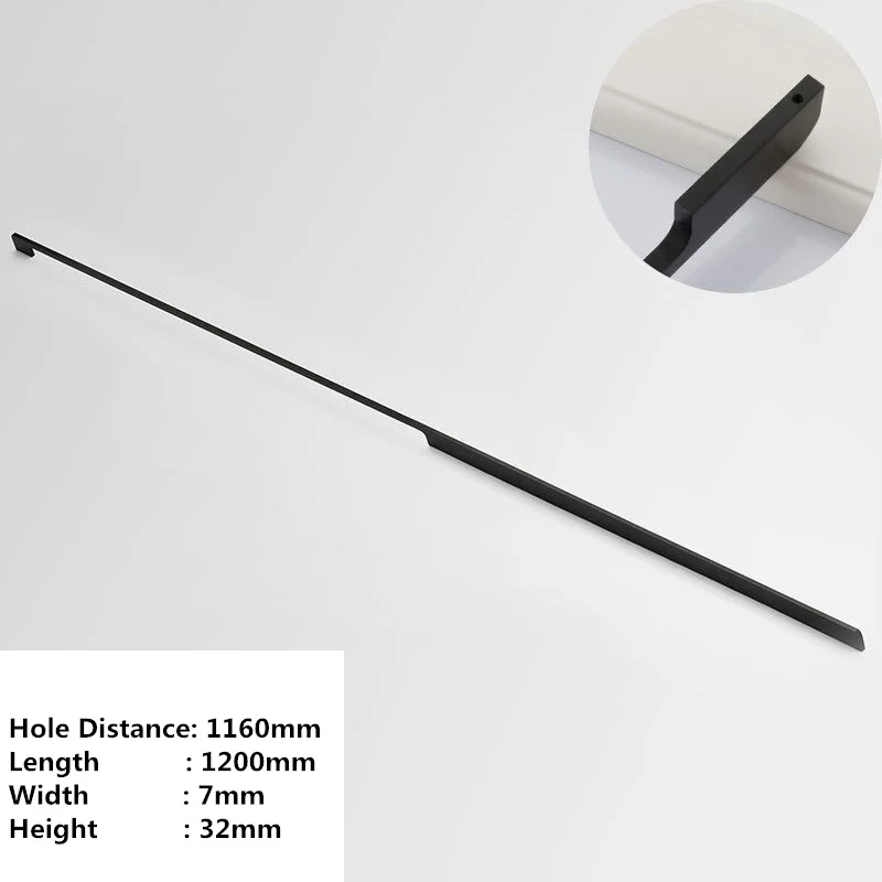 

Ручки для мебели алюминиевые черные и золотые 1000 мм