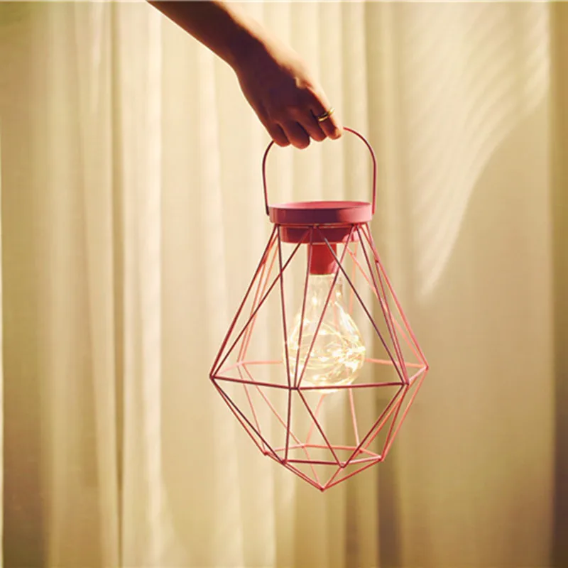 Винтажная железная Геометрическая декоративная лампа креативный металлический