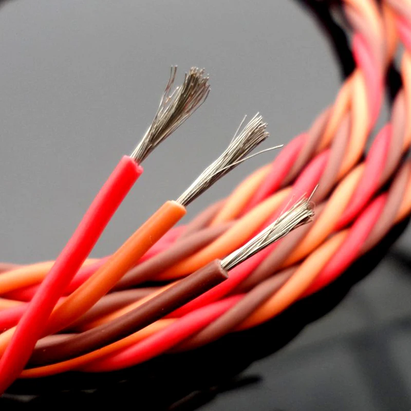 5 метров 22AWG 60 Core 3P Twist Servo Удлинительный кабель Коричневый Красный Оранжевый JR Futaba