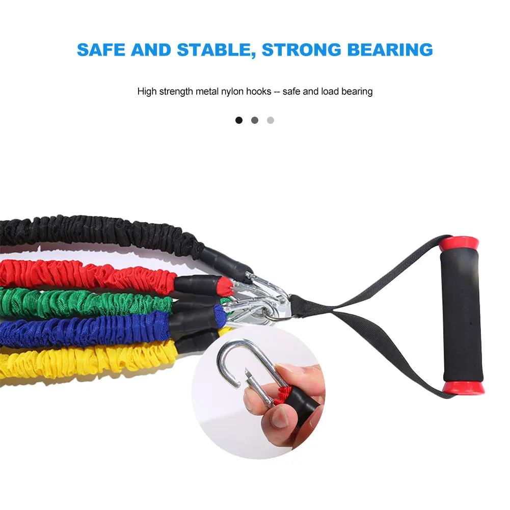 

11 PCS Tube Resistance Bands Set 100 LB with Protective Nylon Sleeves Fitness Elastic Bands for Home Training Workout Equipment