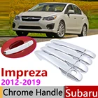 Накладка на дверную ручку для Subaru Impreza GJ GP G4 VA 2012  2019, хромированная, аксессуары для автомобиля, Набор наклеек, отделка 2014, 2015, 2016, 2017, 2018