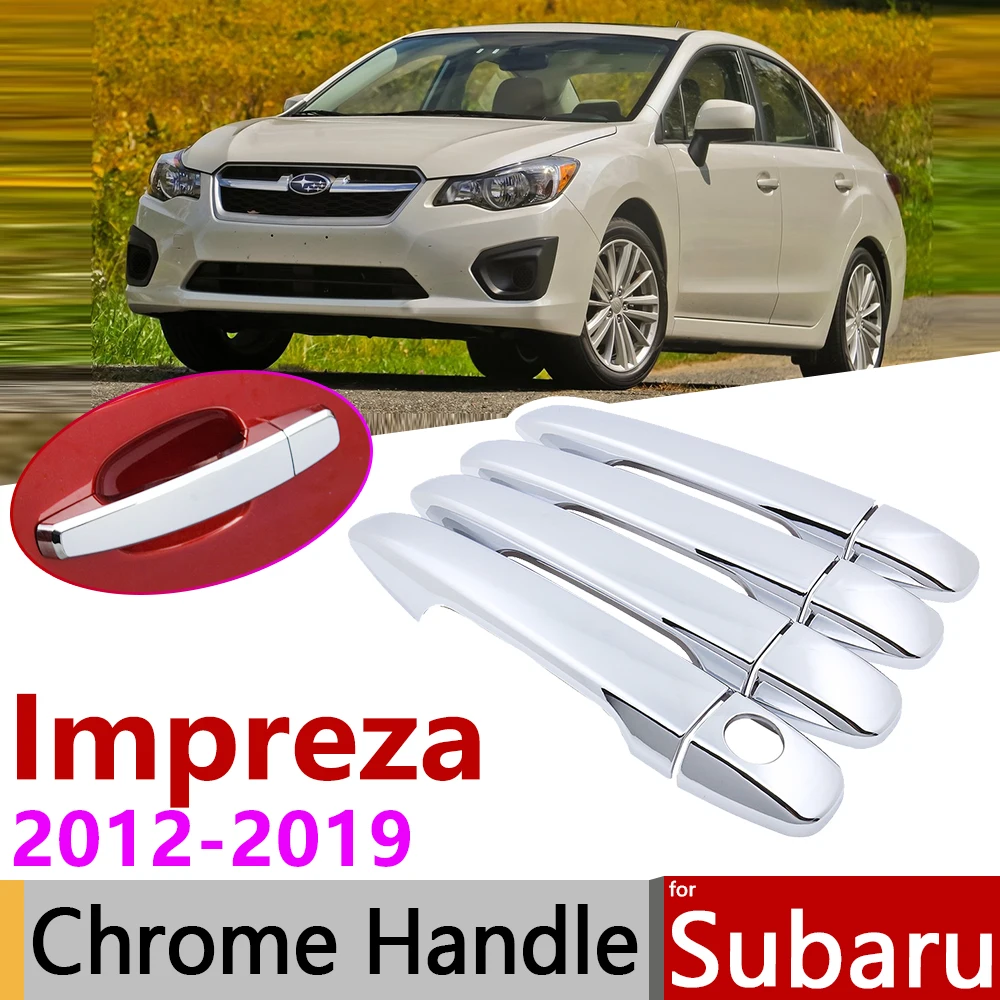 Хромированная крышка ручки двери для Subaru Impreza GJ GP G4 VA 2012 ~ 2019 автомобильные