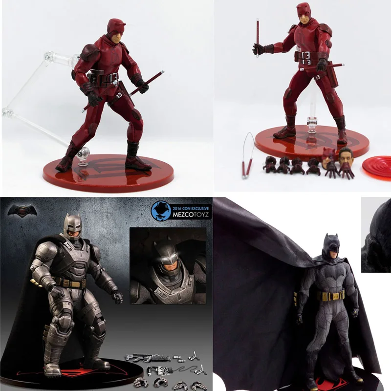 

Mezco One 12 Daredevil Figure Armor Bruce Wayne Batman Figure Collectable PVC Action Figure Toy Doll Gift