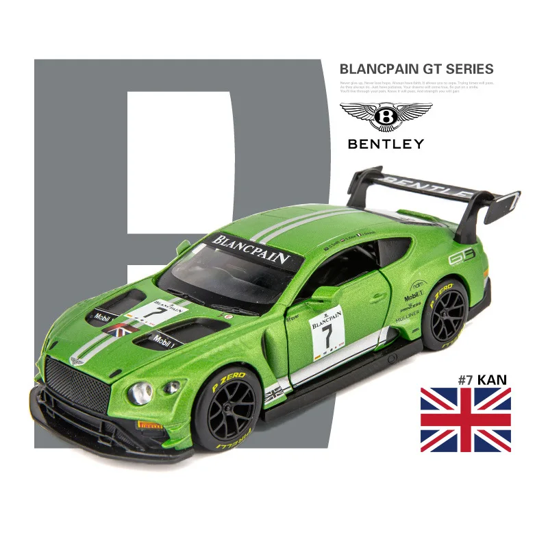 Модель автомобиля bentley GT3 1:32 из сплава игрушечная машинка с откидной крышкой