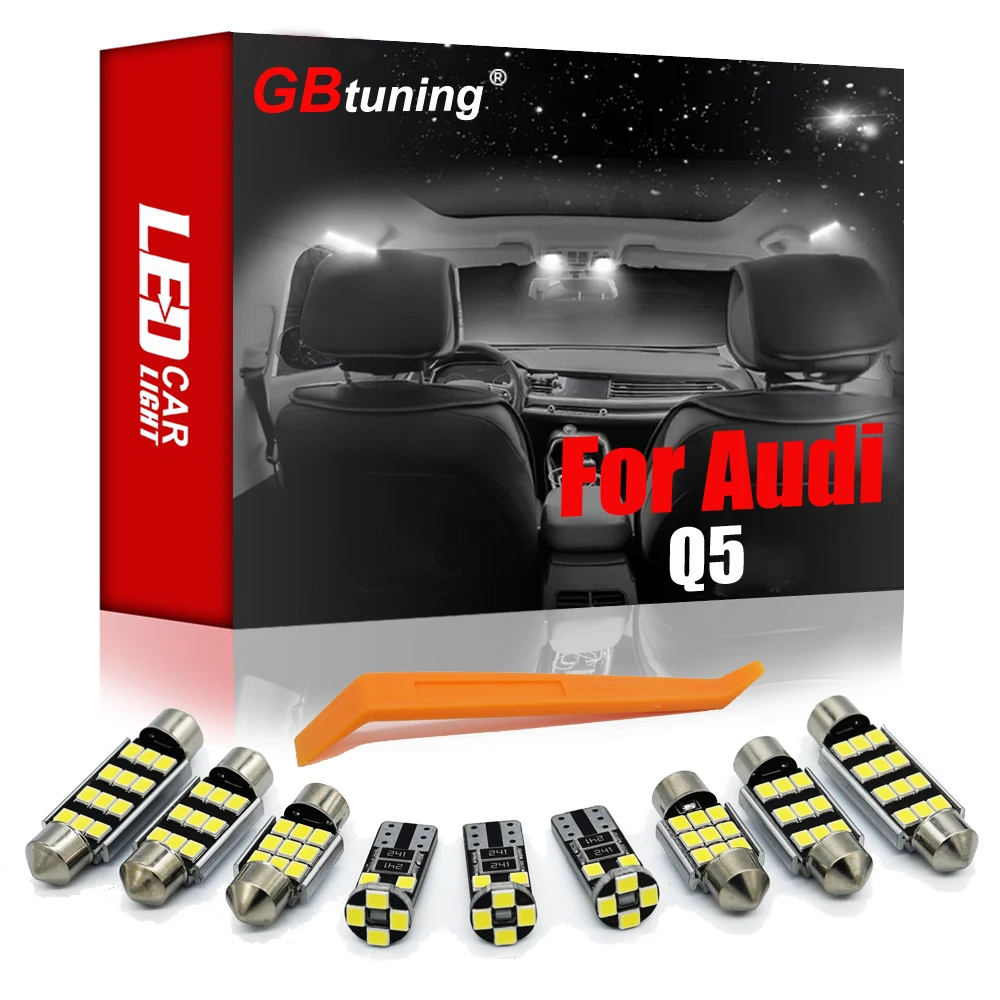 

GBtuning без ошибок светодиодный 14 шт. для Audi Q5 8RB 2008-2019 автомобиля Карта купольная лампа багажника Интерьер Чтение комната аксессуары светильни...