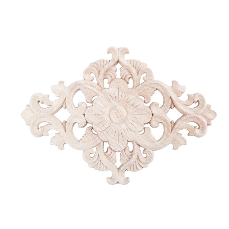 

В партии деревянная резная длинная аппликация, неокрашенные цветы, стены, шкафы, дверные декорации, Тип: 21x15 см