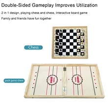 Folding Two-in-one Quick Drop Ball Game Set For Playing Chess And Chess Suitable For Children And Adults Hockey Wooden Games
