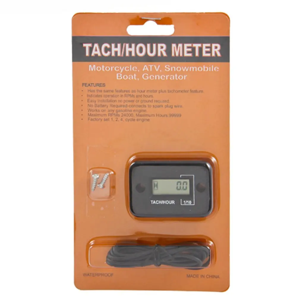 Тахометр счетчик моточасов для морского бензинового двигателя газонокосилки