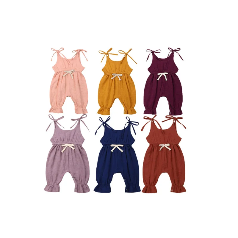 Imcute/брендовая одежда для новорожденных девочек детский комбинезон без рукавов